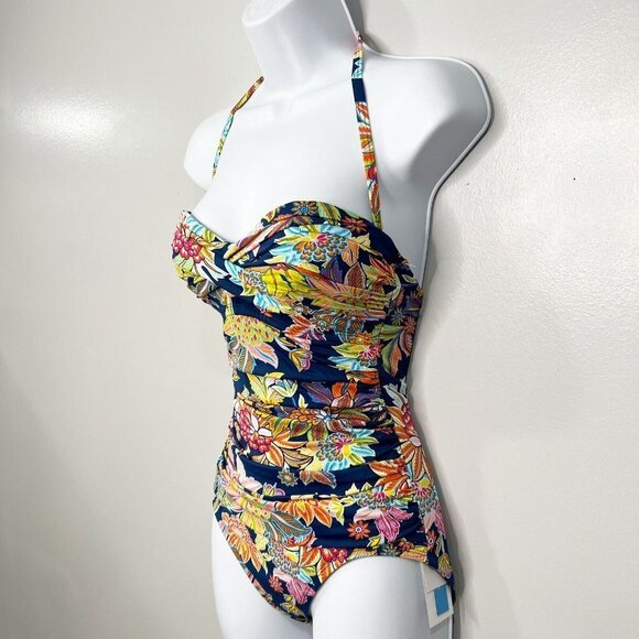Bleu Rod Beattie Let The Sunshine In Bandeau One-Piece Swimsuit NWT Size 4 A2 - Picture 7 of 10